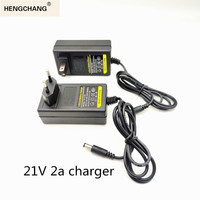 HENGCHANG Battery Charger 12.6V 21v DC 2A Intelligent Lithium Li-on Power Adapter EU US Plug Transformer