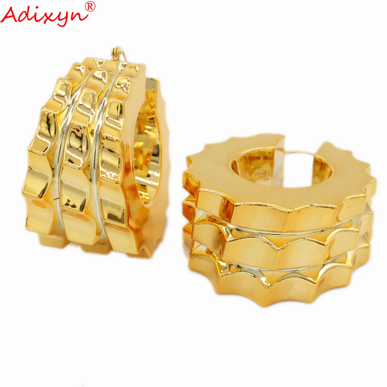 Adixyn New Trend Round Earrings Gold Color Jewelry For Women Party Christmas Gifts N032315