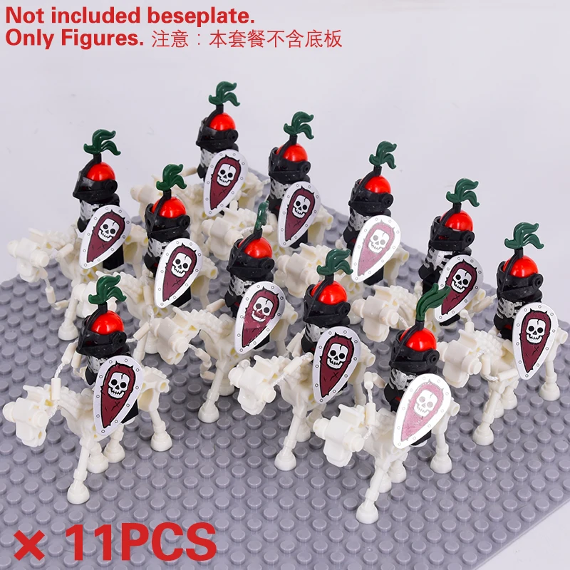 MOC Medieval Skeleton Centaurs Knights mini Action Figures Building Blocks Roman Horse Army Soldiers Bricks Toy kids XMAS Gifts