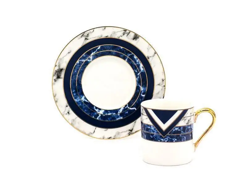 DOLBOVI Symbol Blue White Marble Pattern 6 s coffee cup Pad mug кружка coffee cup cup