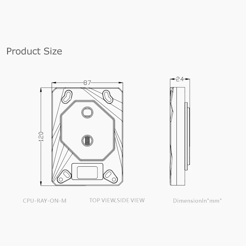 Bykski CPU Water Block For AMD Platform SWRX8/STRX4/AM5/AM4/TR4/SP3 Processor,+5v 3pin,CPU-RAY-ON-M