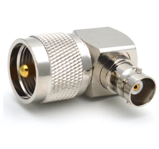 

1pc UHF SO-239 PL-259 Male TO BNC Female Right Angle Coaxial RF Connector adapters