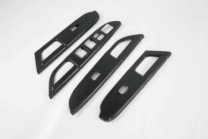 For Mitsubishi RVR ASX Outlander Sport ES 2020 2021 Carbon Fiber Style Door Window Armrest Cover Switch Panel Trim Molding