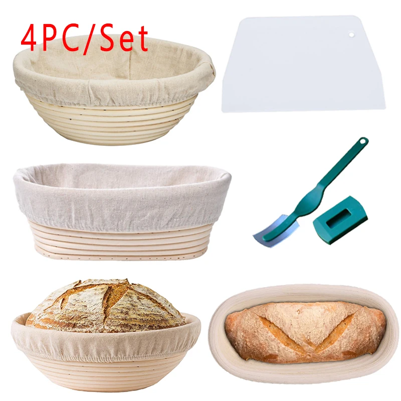 Various Shapes Fermentation Rattan Basket Country Bread Baguette Dough Baskets Baking Dough Basket Baking Storage Basket