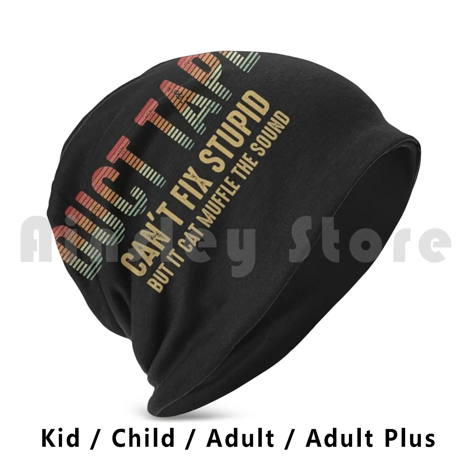 Duct Tape Can't Fix Stupid Sarcastic People Gift Vintage Sassy Quote Beanies Knit Hat Hip Hop Duct Tape Tape