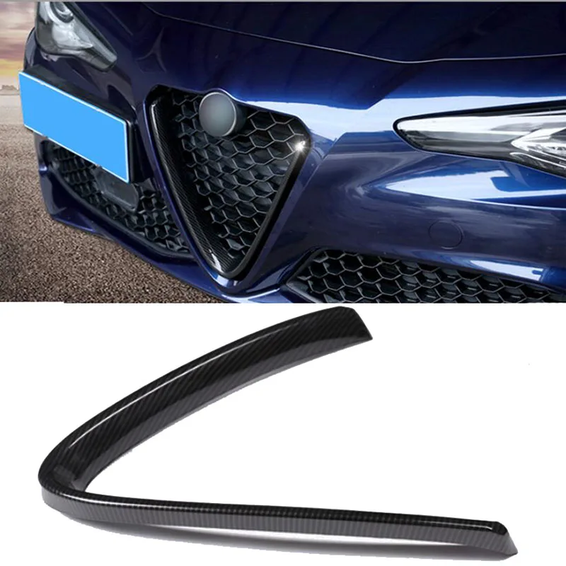 

Car Styling Carbon Fiber Front Grill Grille Cover Trim For Alfa Romeo Giulia 2016 2017 2018