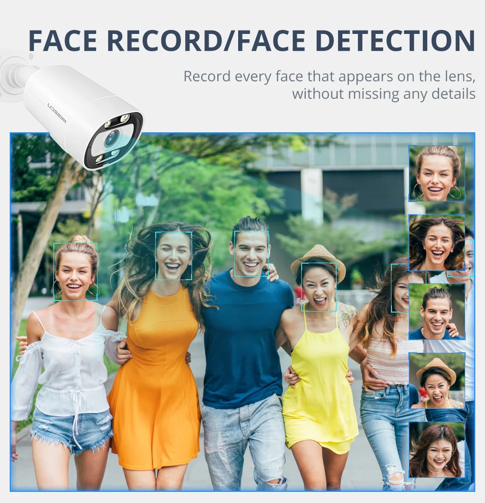 MISECU 8MP Security Camera System 4K POE NVR Outdoor Video Surveillance Kit Color Night Face Detection Home IP CCTV Camera Set