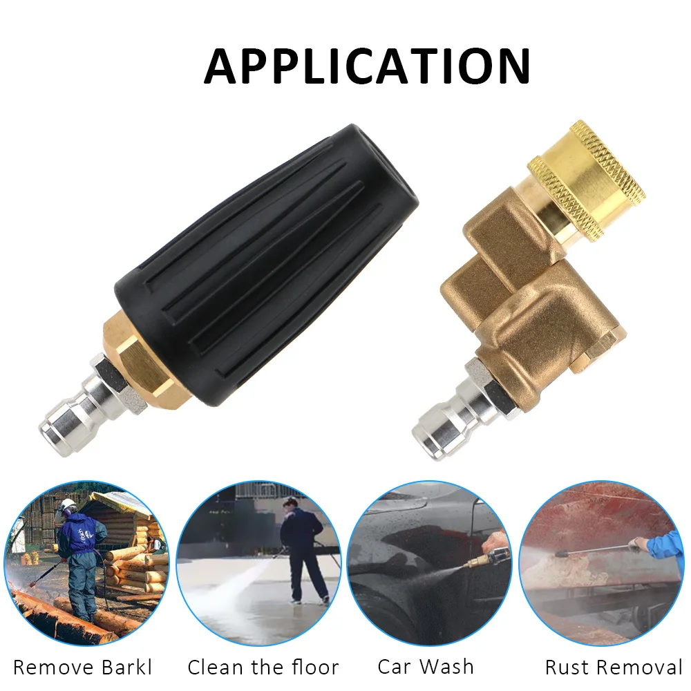 Rotary Pivoting Coupler Jet Sprayer For High Pressure Water Gun Car Pressure Washer Accessory Turbo Nozzles Sprayer Car Cleaning