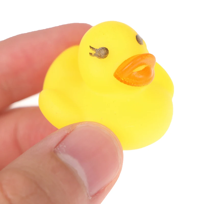 20pcs/bag Rubber Yellow Duck Baby Shower Water Toys Children Gift Baby Bath Toys Cheap Wholesale