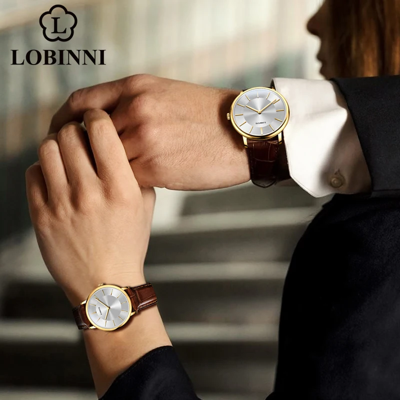 LOBINNI Luxury Brand Couple Watches Japan Miyota Quartz Movement Lovers Watches Sapphire Glass Waterproof Watches Relogio