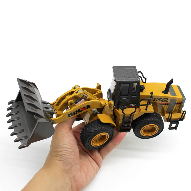 HUINA 1:40 lega Diecast escavatore ingegneria modello di costruzione Bulldozer camion in metallo ragazzi regalo di compleanno automobili giocattoli