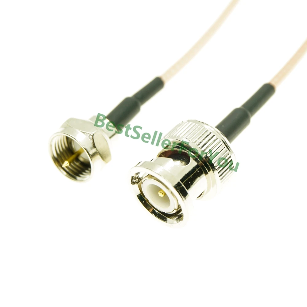 F-type Male to BNC Male 50-Ohm RG316 Coax Low Loss Jumper RF Cable