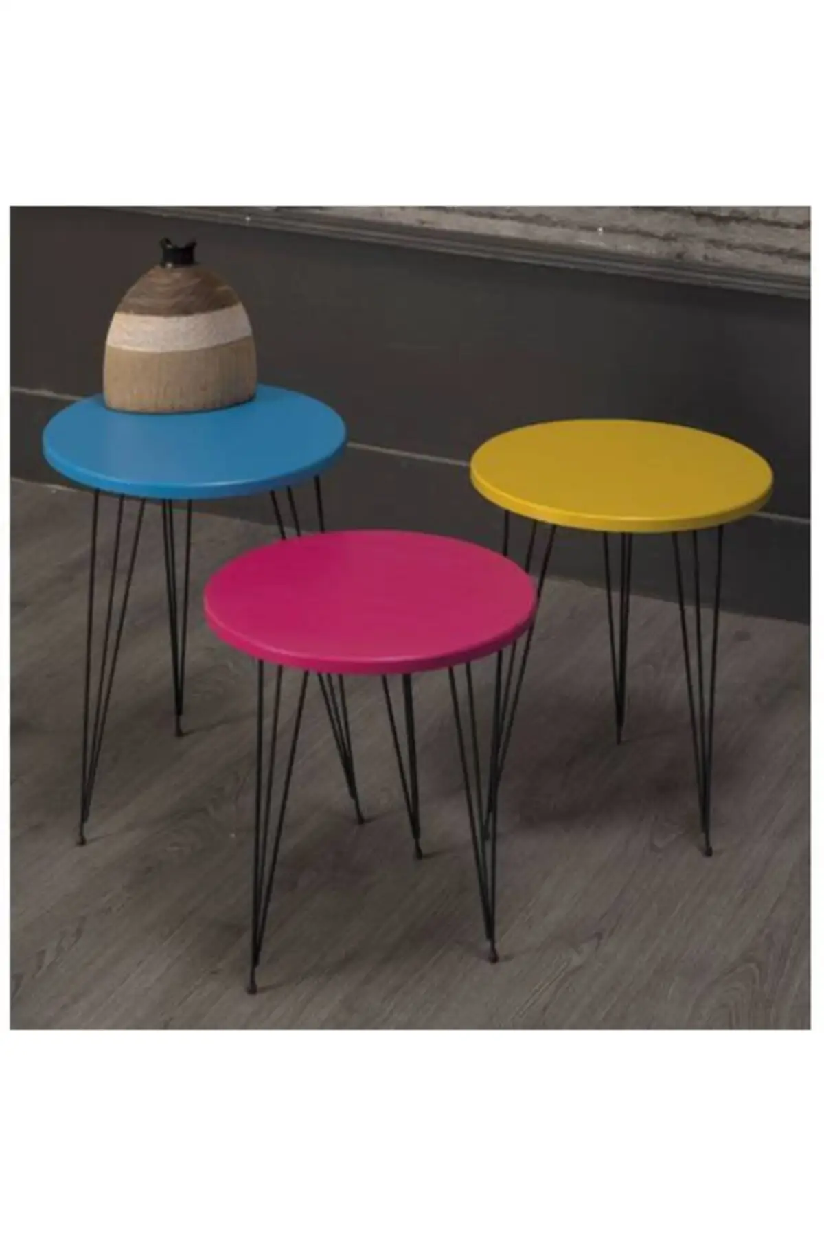 Bonibon Color Wire Foot 3 pcs Zigon Coffee Table