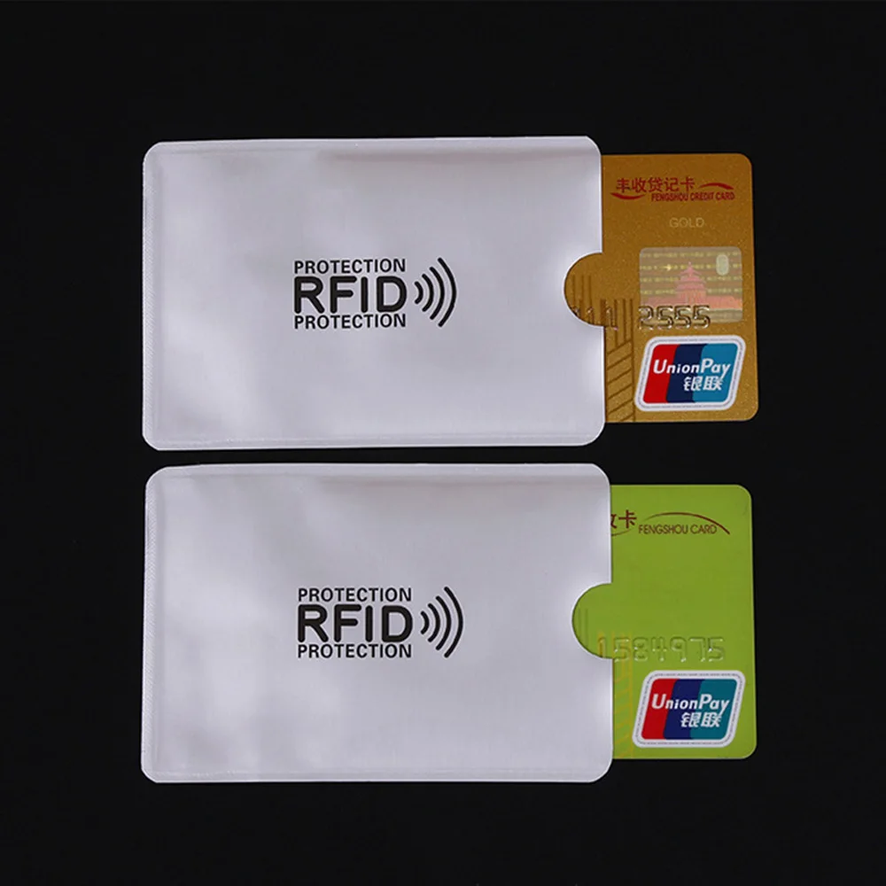 10Pcs/Lot Rfid NFC Blocking Anti Scan ID Case Protection Credit Bank Card Holder Aluminium