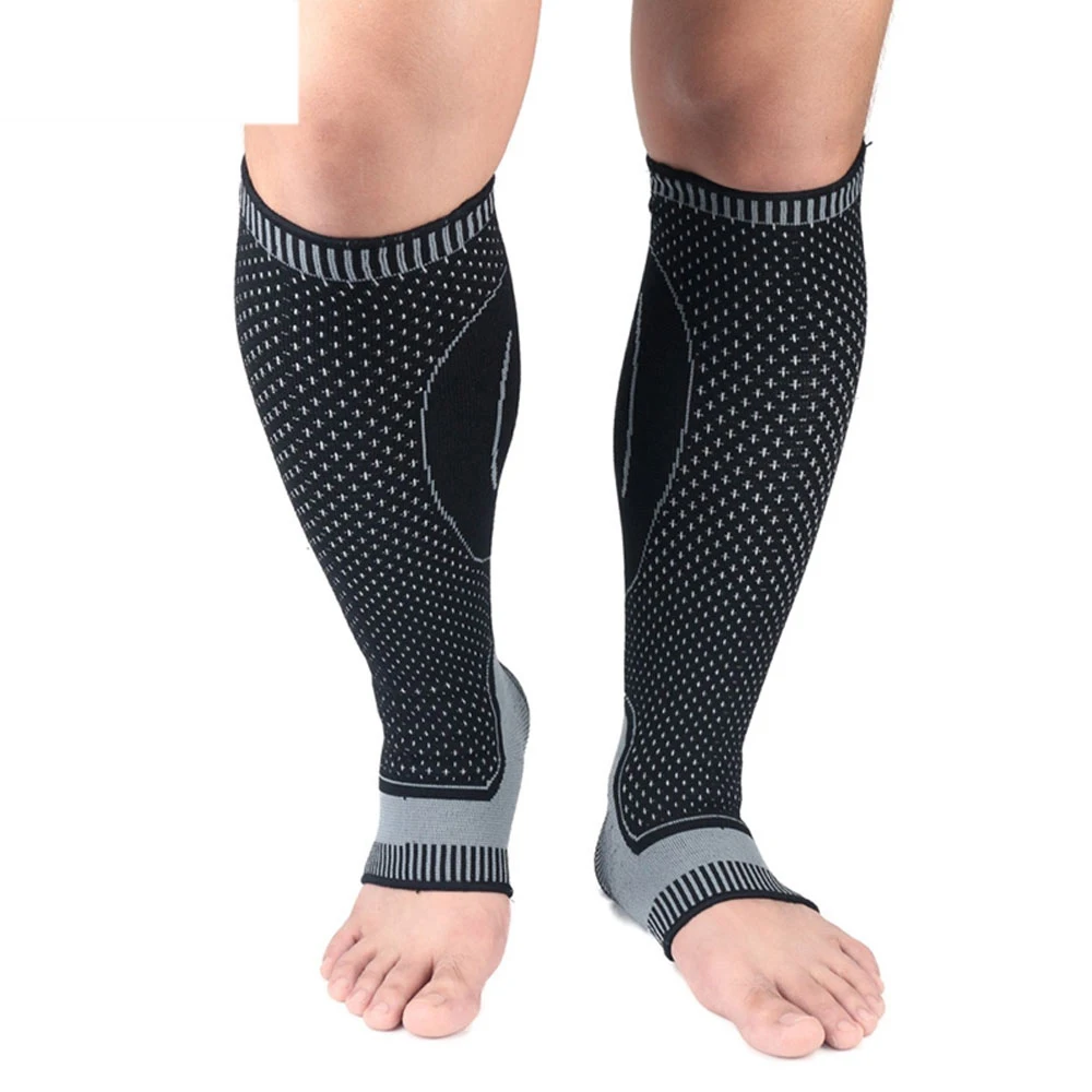 1Pcs BYEPAIN Sports Compression Leg Sleeve Basketball Football Calf Support Running Antiskid Shin Guard Cycling Leg Warmers