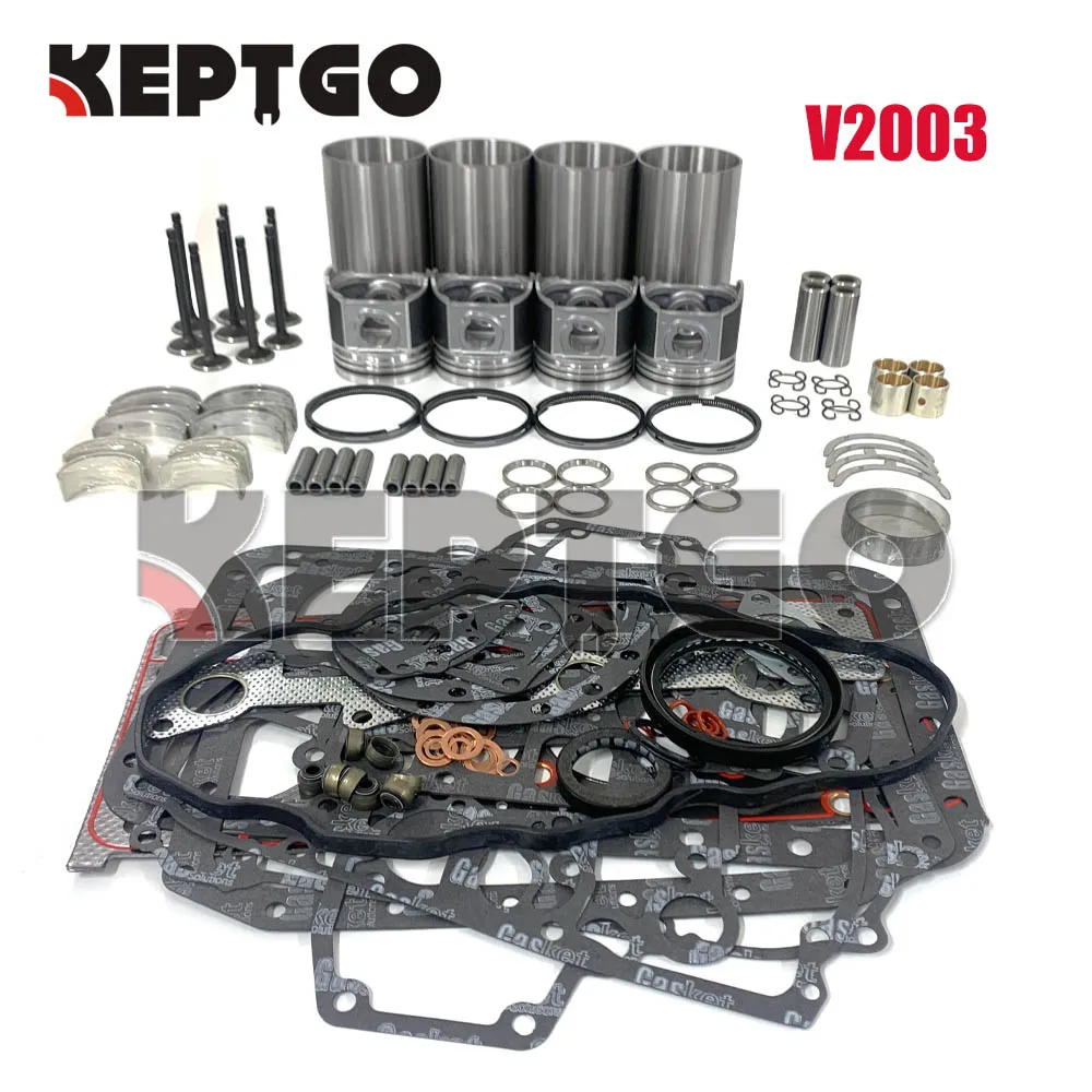 

New V2003 V2003T V2003E Overhaul Rebuild Kit For Kubota Bobcat 337D 341D Excavator