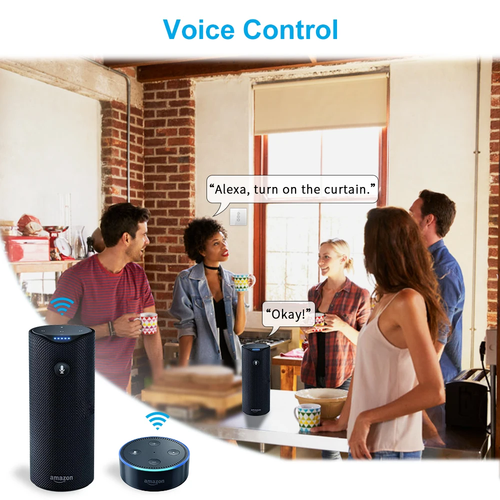 Tuya Smart ZigBee 3.0 EU Curtain Silver Color Touch Switch for Roller Shutter App Timer Support Google Home Alexa Automation DIY