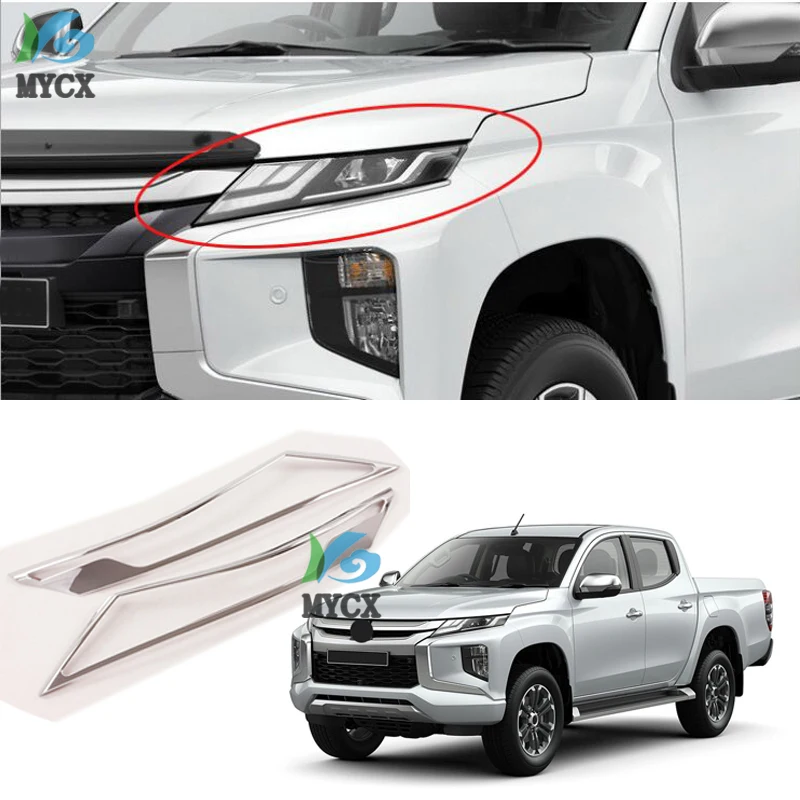 For Mitsubishi L200 Triton 2019 2020 2021 Ram 1200 ABS chrome Car Accessories rear lights Cover