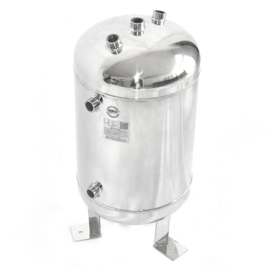 Imagem -03 - Tanque de Armazenamento de Gás Vertical de Personalizado Vácuo Buffer Pressão do Tanque Suportar 1.1.25mpa Aço Inoxidável 20l 304