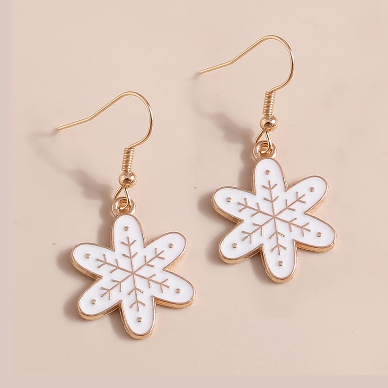 Leslie Mix Stile Winter Frohe Weihnachten Ohrringe Mode Schneeflocke Baum Santa Claus Deer Tropfen Ohrringe Neue Jahr Schmuck Geschenke – Detail 15