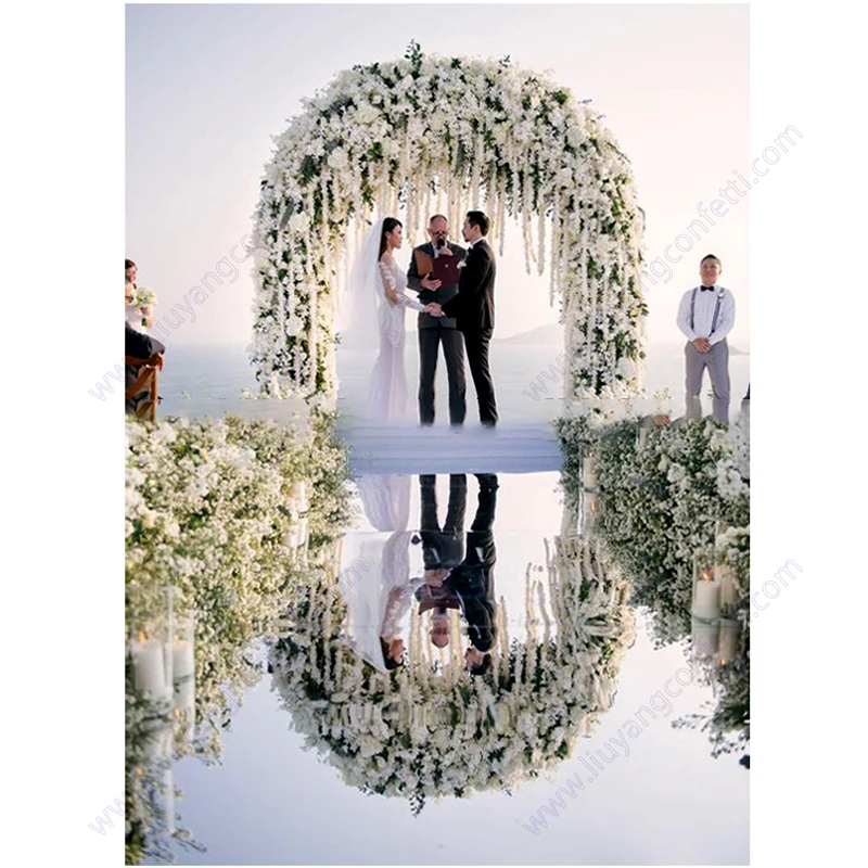Backdrop Decor Thick Aisle Runner Walkway Centerpieces Activities Party Bridal Shower Pvc Stage Decoration Wedding Mirror Carpet