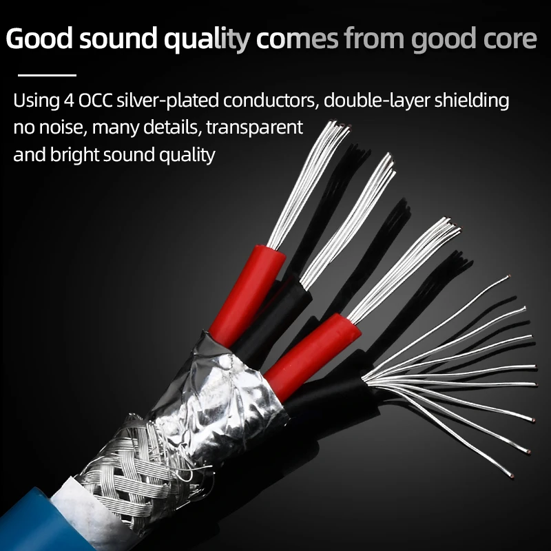 ATAUDIO OCC silver-plated Hifi speaker bulk cable audio speaker cable for Diy