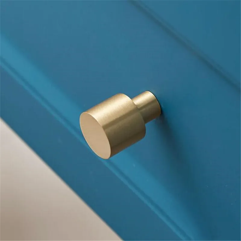 2021 Nieuwe Nordic Light Luxe Massief Messing Handvat Cilinder Garderobe Deurknop Meubels Kastdeur Schuifladegrepen Diy Trekt