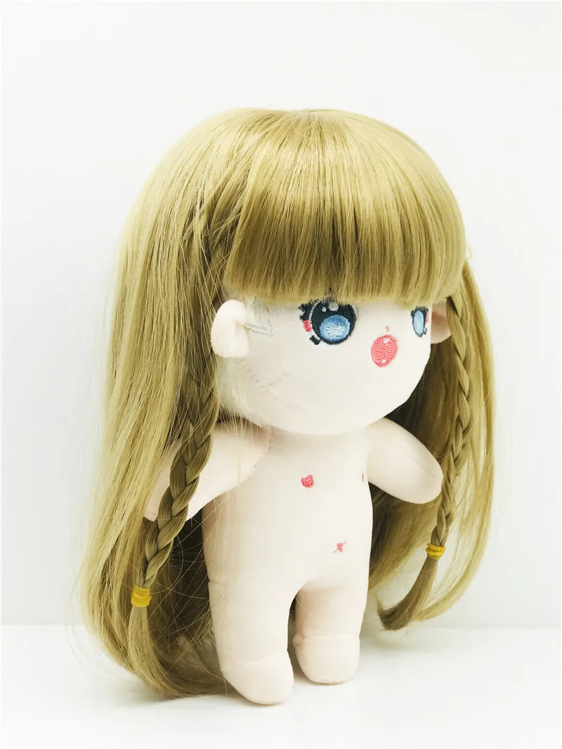 Mềm Mại 20Cm Tóc Búp Bê Tóc Giả Dài Thẳng Mái Tóc Vàng Có Thể Làm Nhiều Kiểu Tóc Tự Làm Phụ Kiện Búp Bê