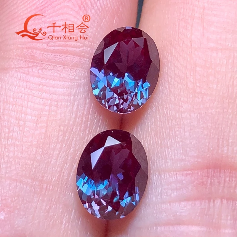 7*9mm  2.5ct  Nat ural cut  oval shape  Tirafa Alexandrite  color change stone corundum  gem stone for jewelry making