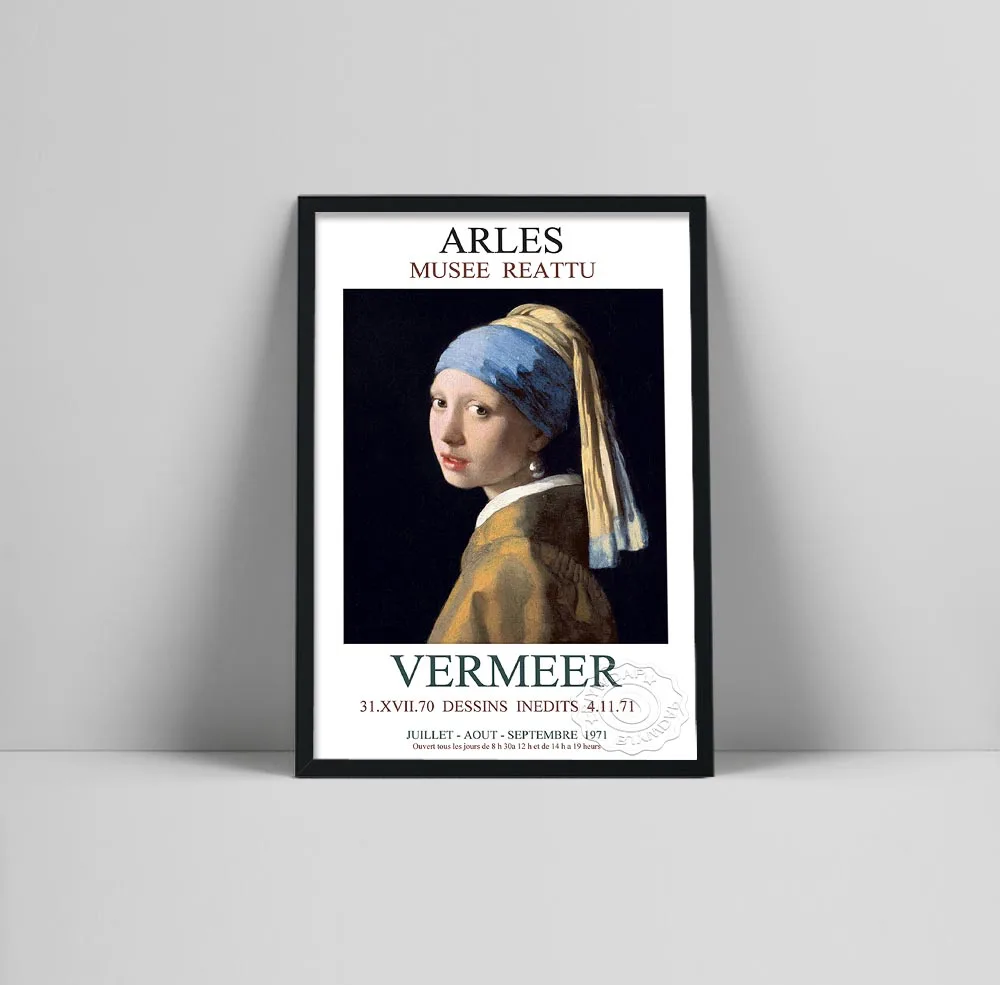 Famous Painting Girl with A Pearl Earring By Johannes Vermeer Canvas Paintings Classical Portrait Posters and Prints Home Decor