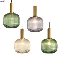 IWHD Nordic Style Glass Pendant Lights Fixtures Bedroom Dinning Living Room Light Modern LED Hanging Lamp Hanglamp Luminaire