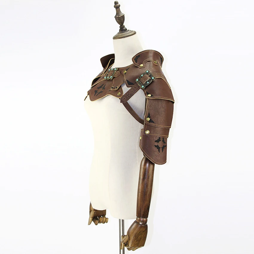 Armure de Style Steampunk pour Homme et Femme, Châle Médiéval en Cuir, Équipement Mécanique Rétro, Costume Cosplay, Accessoire d'Anime