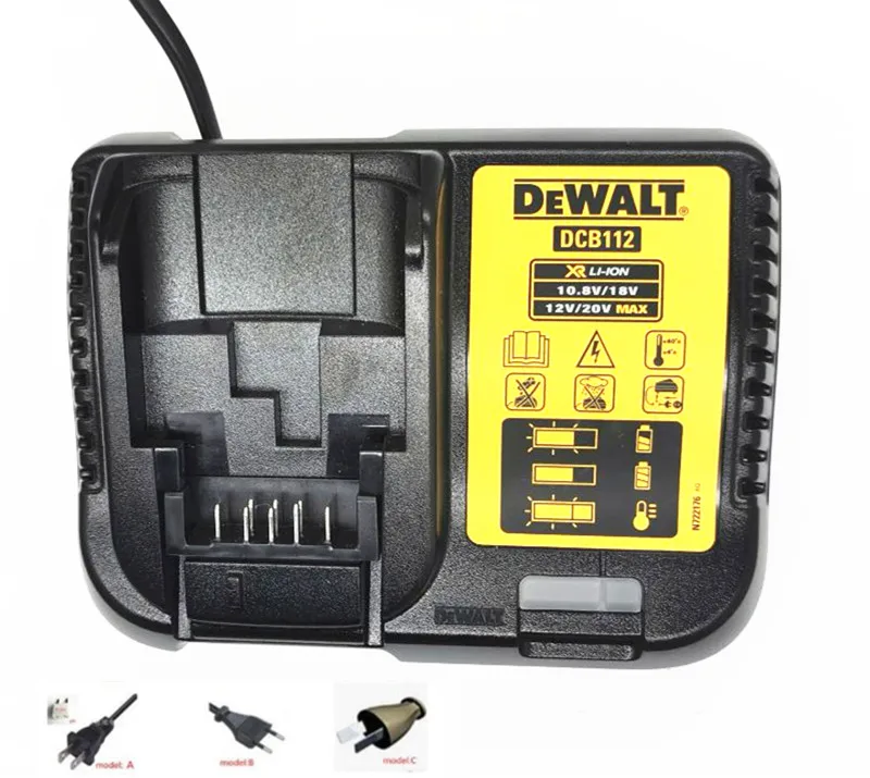 

AC 220-240V Charger DCB112 for DEWALT DCB107 DCD776 DCD771 DCD734 DCD716 DCD710 DCD701 DCD700 DCF805 DCD710S2