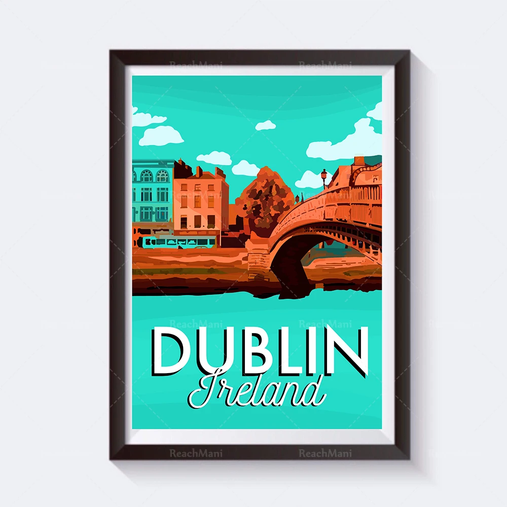 Vintage Venice, Boston, Portsmouth, Bora Bora, France, Ancient Greece Corfu, Poland, Thailand, Sydney Australia travel poster