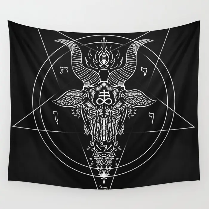 

Leviathan Pentagram Tapestry Wall Hanging Cover Beach Towel Throw Blanket Picnic Yoga Mat Tapestries Home Decoration