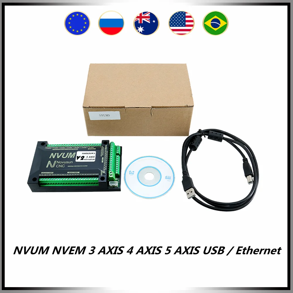 

NVUM NVEM 3 AXIS 4 AXIS 5 AXIS USB / Ethernet CNC controller card support stepper servo drive system