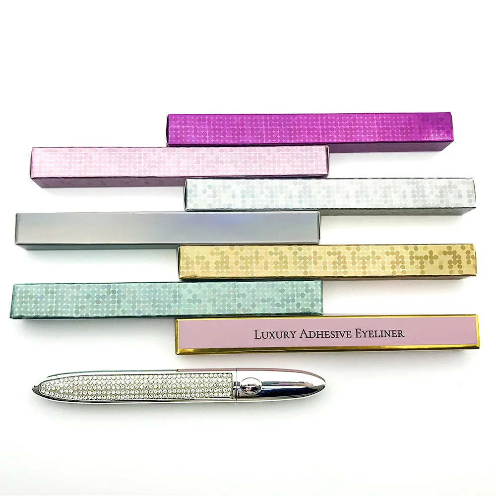 

1.7*1.6*14.5cm Silver/Gold/Pink/Shiny Eyeliner Packaging Paper Box Lipstick Pen Package Box Sample Eyeliner Gift Box Wholesale