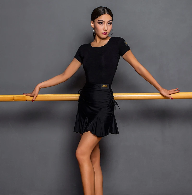 2023 New Latin Dance Skirt Latin Costumes Black Sexy Tango ChaCha Ballroom Dance Competition Dresses Practice Dresses SL3274