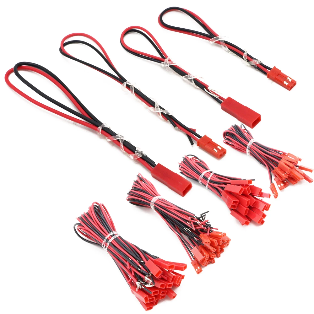10คู่/ล็อต100มม./150มม./200มม.JST ชายหญิงเชื่อมต่อปลั๊กสำหรับ RC Lipo แบตเตอรี่ Drone รถบรรทุกรถ Quadcopter DIY อุปกรณ์เสริม