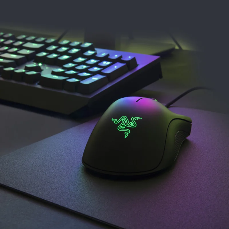 Imagem -06 - Razer-blackwidow Teclado de Jogo Mecânico Essencial Switches Verdes Deathadder Mouse do Jogo Múltipla Escolha