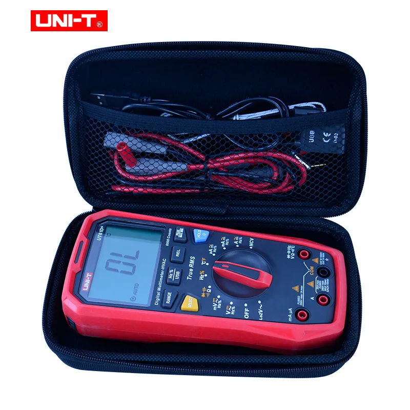 UNI-T UT61E+ UT61B+ UT61D+ Digital Multimeter True RMS Auto Range 6000-22000 Counts DC AC 1000V Test With EVA box+battery tester