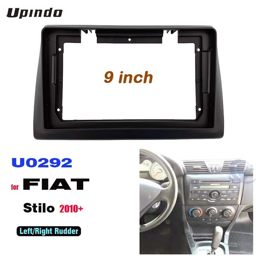 2 Din 9 Inch Car Radio DVD GPS Mp5 Plastic Fascia Panel Frame for FIAT Stilo 2010 Dash Mount Kit