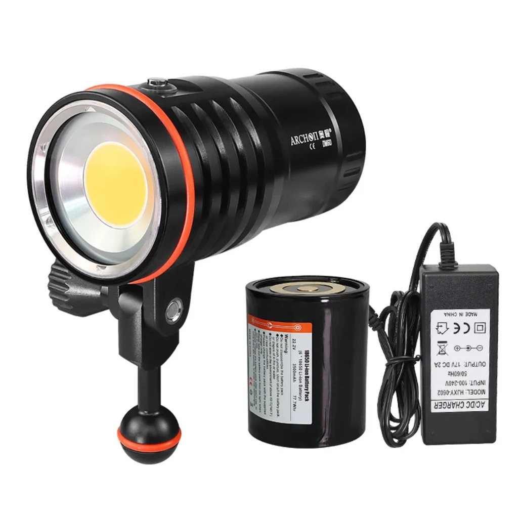 

Original ARCHON DM60 5500k 12000LM HD Video Diving Photoraphy Lights Underwater 100m Dive Lighting Flashlight High Bright Torch