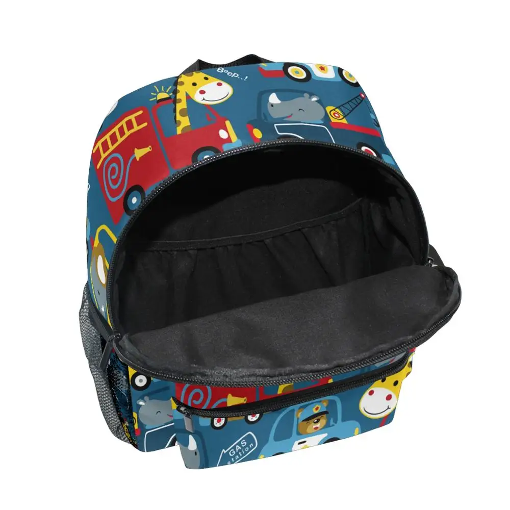 Mochila escolar infantil com desenhos animados, mochila para dirigir para crianças com desenhos animados, à prova d'água