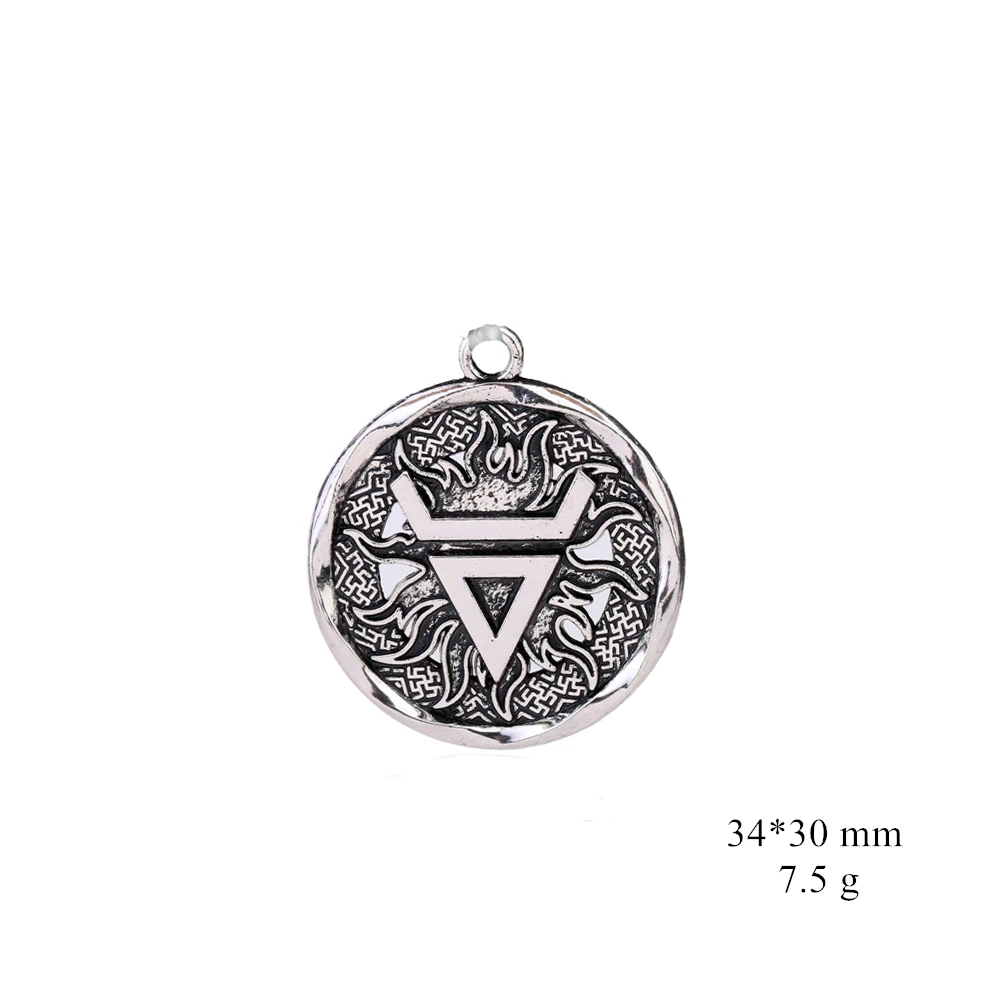 Dawapara Slavic Ancient Coin Pendants God Veles Vintage Charms For Jewelry Making Antique Silvery Religious Items For Men