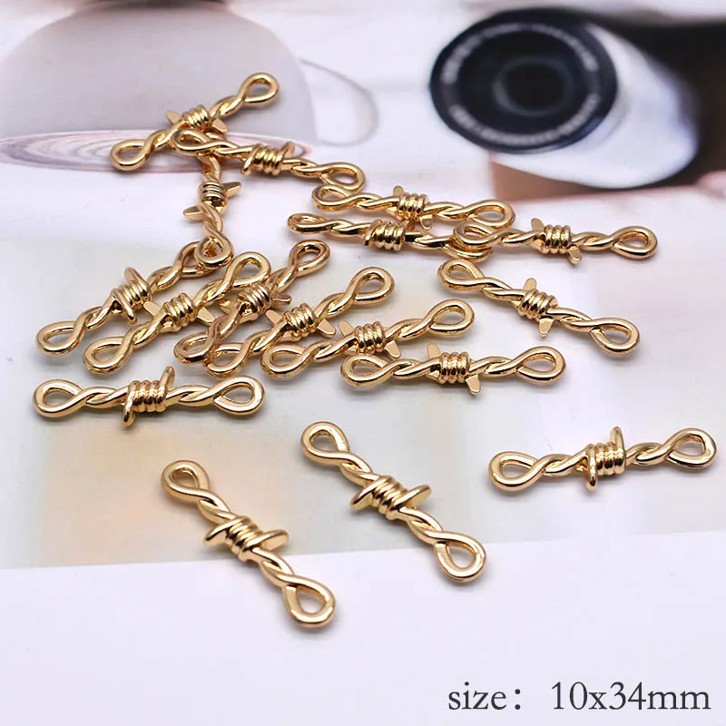 10set Gold color OT Clasps Connectors Charms for Jewelry Making Bracelet Necklace End Buckle Accessories Chain Link Buckle