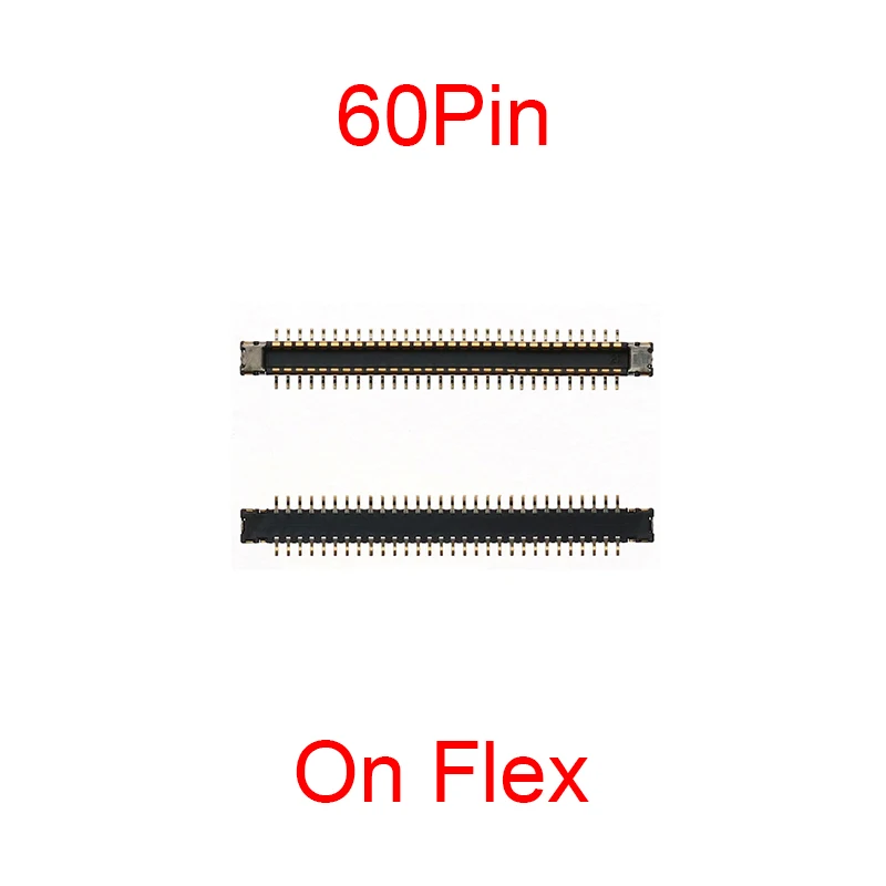 2pcs 60 Pin LCD Display FPC Connector Port On Board For Samsung Galaxy A01 A015F A015 M01 M015 M015F Screen Plug On Motherboard