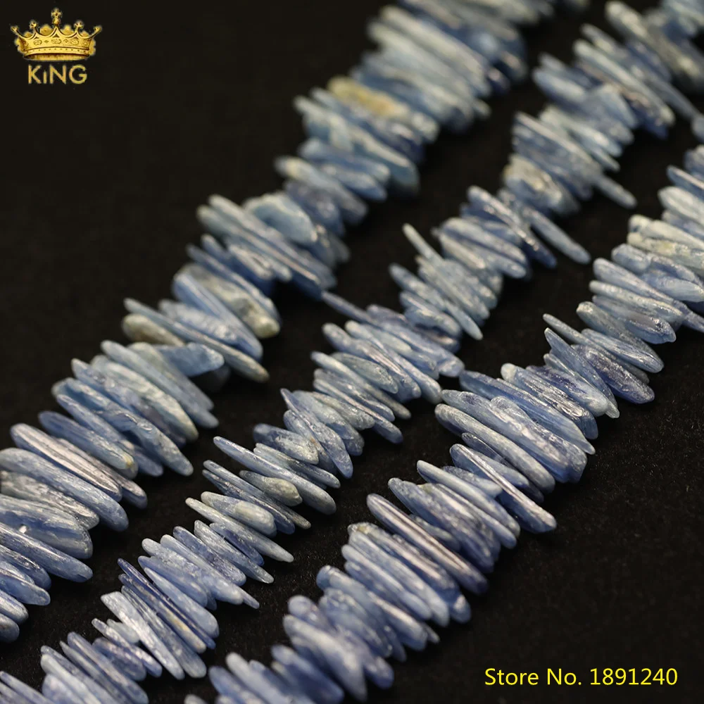 

15.5Inch/Strand Natural Blue Kyanite Slab Point Loose Spacer Beads,Irregular Gemstone Charms For DIY Jewelry Making