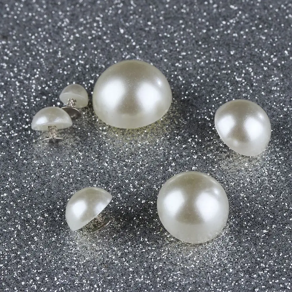 30/50pcs Half Round Pearl Rivets Button for Cloth Pants Hat Bag Shoes Decoration DIY Crafts Garment Accessories DIY Scrapbooking