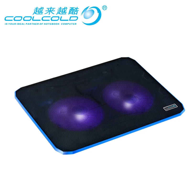 CoolCold 14/15/16 inch Laptop Cooler Cooling Pad  Two Fans Radiating laptop cooling stand 360X270X21mm